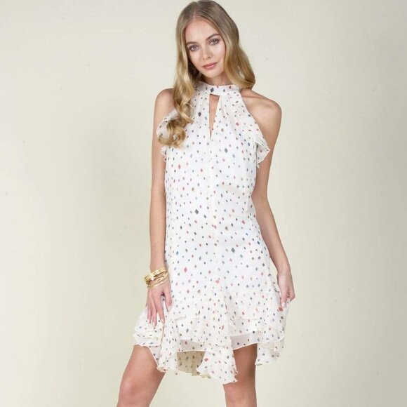 Eva Franco Dresses & Skirts - Eva Franco Halter Neckline Chiffon  Mini Dress